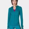 Sweaty Betty Pro Run Zip Up - Reef Teal Blue