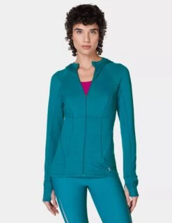 Sweaty Betty Pro Run Zip Up - Reef Teal Blue