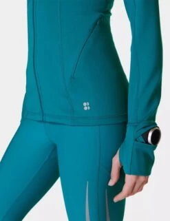 Sweaty Betty Pro Run Zip Up - Reef Teal Blue 11 Sweaty Betty Pro Run Zip Up - Reef Teal Blue -Elevate Fitwear Sales Store sweaty betty pro run zip up reef teal blue sb9668 5