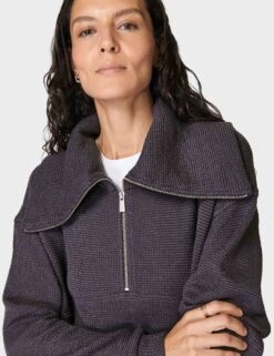 Sweaty Betty Restful Boucle Half Zip Sweatshirt - Urban Grey 6 Sweaty Betty Restful Boucle Half Zip Sweatshirt - Urban Grey -Elevate Fitwear Sales Store sweaty betty restful boucle half zip sweatshirt urban grey sb8089 4