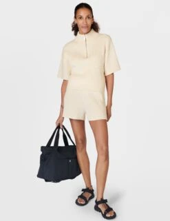 Sweaty Betty Retreat Rib Short - Studio White -Elevate Fitwear Sales Store sweaty betty retreat rib short studio white sb9760 7