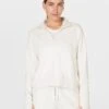 Sweaty Betty Revive Rib Half Zip Pullover - Lily White