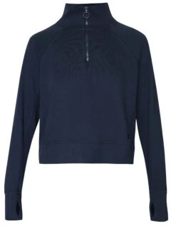 Sweaty Betty Revive Rib Half Zip Pullover - Navy Blue -Elevate Fitwear Sales Store sweaty betty revive rib half zip pullover navy blue sb8937 2