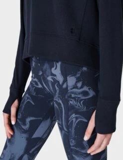 Sweaty Betty Revive Rib Half Zip Pullover - Navy Blue -Elevate Fitwear Sales Store sweaty betty revive rib half zip pullover navy blue sb8937 6