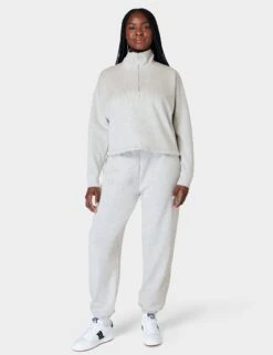 Sweaty Betty Sand Wash Funnel Neck Half Zip - Ice Grey Marl 11 Sweaty Betty Sand Wash Funnel Neck Half Zip - Ice Grey Marl -Elevate Fitwear Sales Store sweaty betty sand wash funnel neck half zip ice grey marl sb9531 4