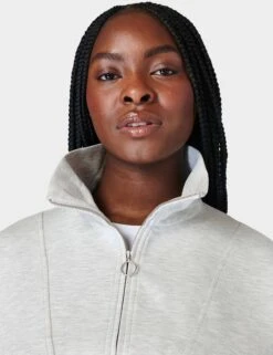 Sweaty Betty Sand Wash Funnel Neck Half Zip - Ice Grey Marl 9 Sweaty Betty Sand Wash Funnel Neck Half Zip - Ice Grey Marl -Elevate Fitwear Sales Store sweaty betty sand wash funnel neck half zip ice grey marl sb9531 7