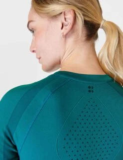 Sweaty Betty Silhouette Sculpt Seamless Short Sleeve Top - Reef Teal Blue/Navy Blue 9 Sweaty Betty Silhouette Sculpt Seamless Short Sleeve Top - Reef Teal Blue/Navy Blue -Elevate Fitwear Sales Store sweaty betty silhouette sculpt seamless short sleeve top reef teal blue navy blue sb9063 4