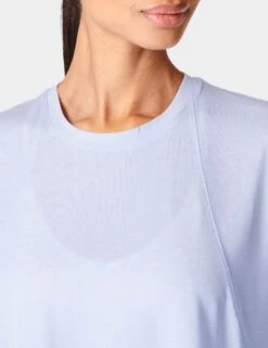 Sweaty Betty Soft Flow Studio T-Shirt - Salt Blue -Elevate Fitwear Sales Store sweaty betty soft flow studio t shirt salt blue sb9667 6