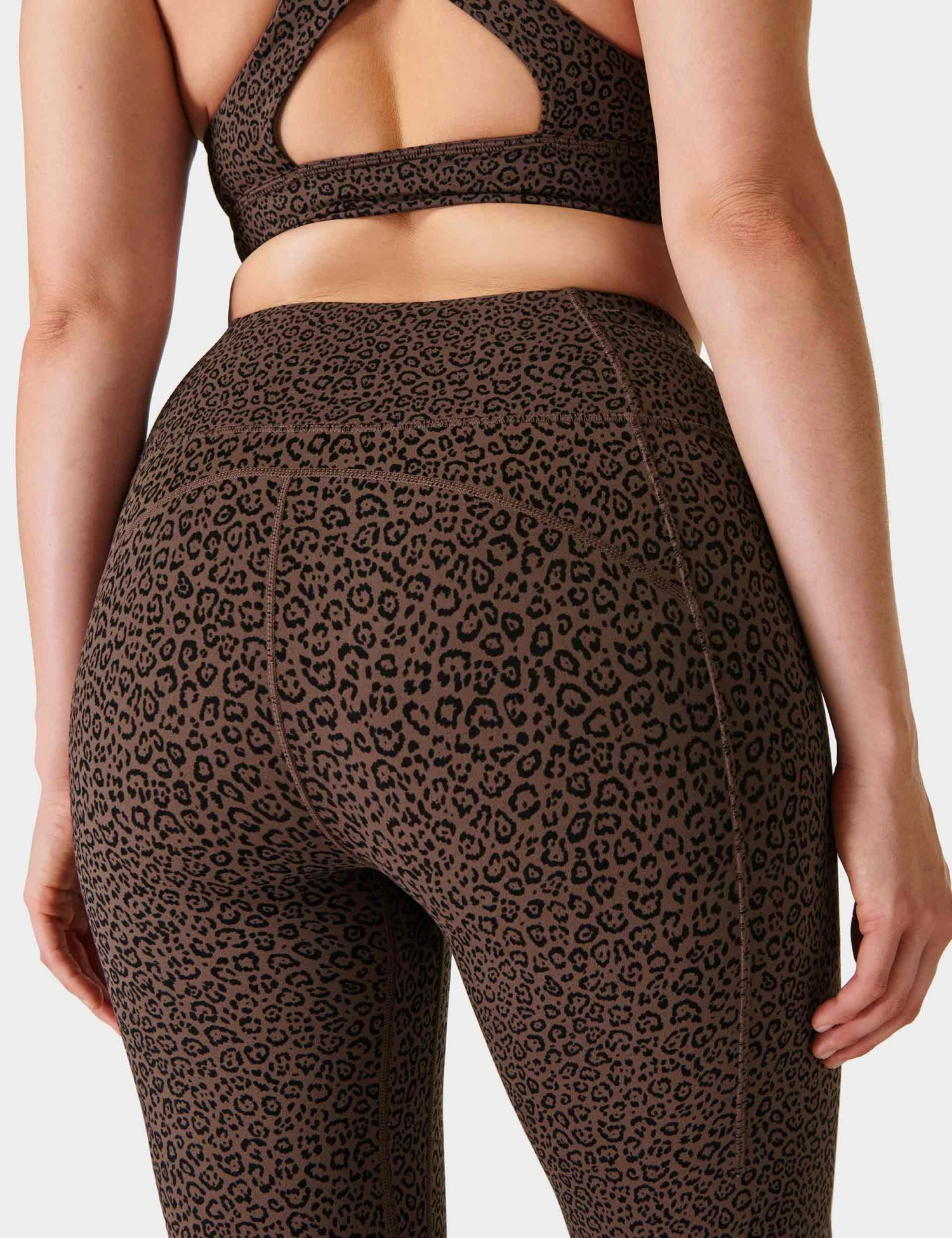 Sweaty Betty Super Soft 7/8 Yoga Leggings - Brown Leopard Marking Print 5 Sweaty Betty Super Soft 7/8 Yoga Leggings - Brown Leopard Marking Print - Image 5