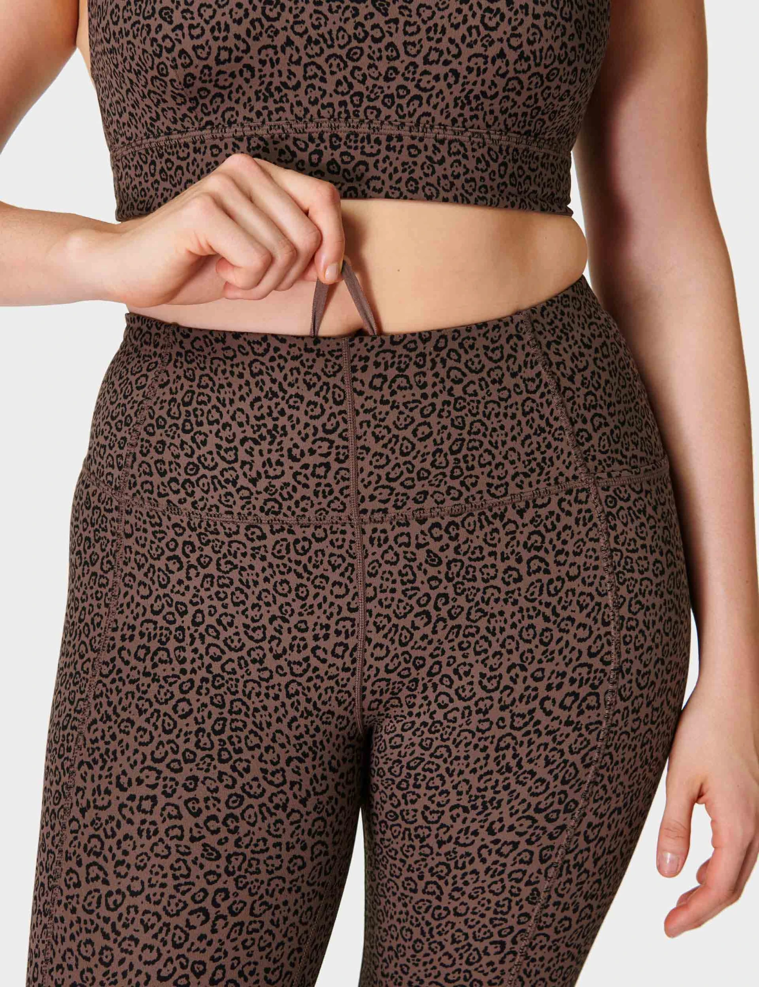Sweaty Betty Super Soft 7/8 Yoga Leggings - Brown Leopard Marking Print 3 Sweaty Betty Super Soft 7/8 Yoga Leggings - Brown Leopard Marking Print - Image 3