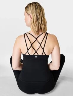 Sweaty Betty Super Soft Strappy Back Gym Bra Vest - Black