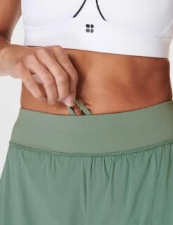 Sweaty Betty Tempo Run Shorts - Cool Forest Green -Elevate Fitwear Sales Store sweaty betty tempo run shorts cool forest green sb8828 2