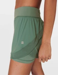 Sweaty Betty Tempo Run Shorts - Cool Forest Green -Elevate Fitwear Sales Store sweaty betty tempo run shorts cool forest green sb8828 3