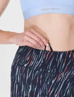 Sweaty Betty Zero Gravity 7/8 Running Tight - Blue Ripple Tie Dye -Elevate Fitwear Sales Store sweaty betty zero gravity 7 8 running tight blue ripple tie dye sb9187a 5