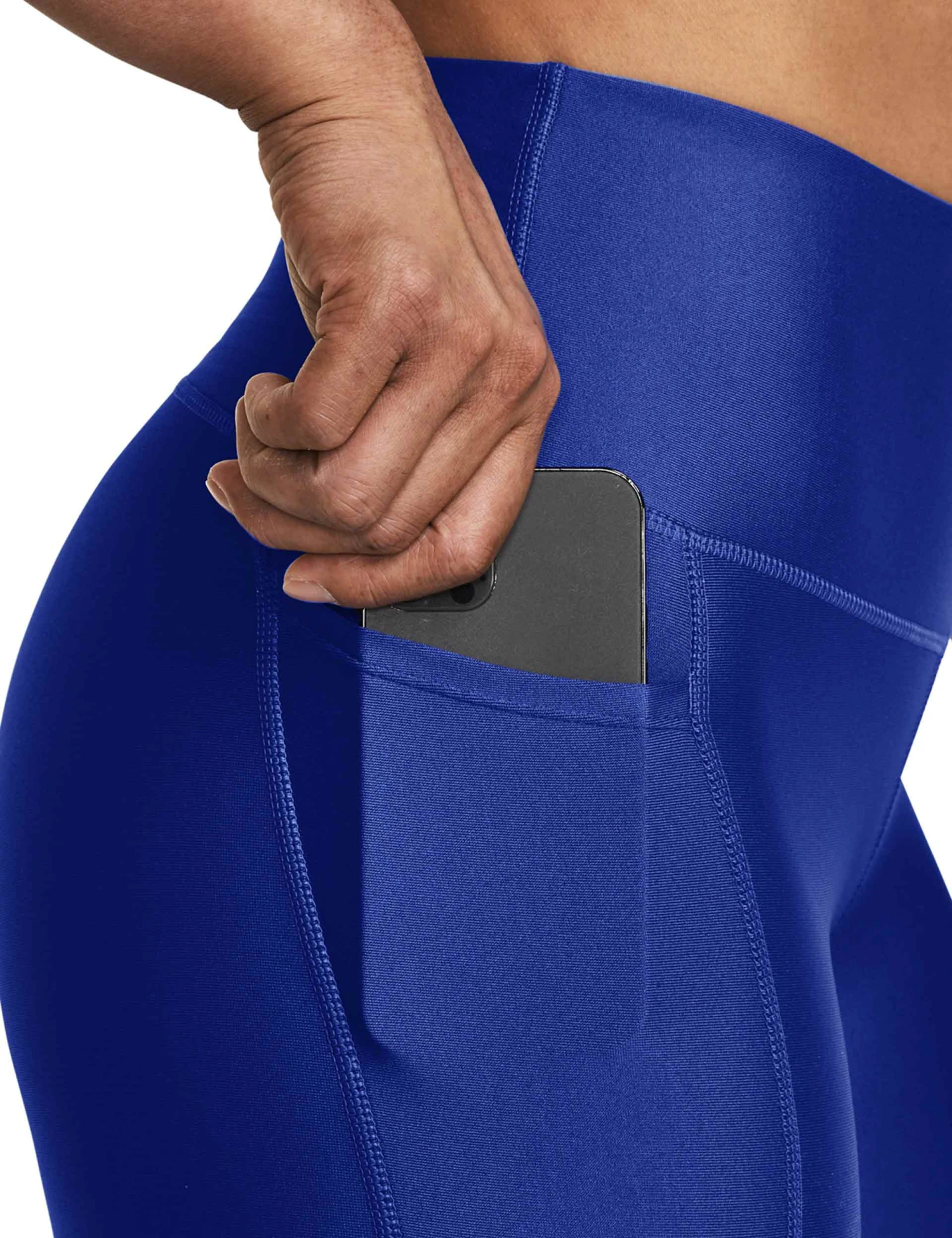 Under Armour HeatGear No-Slip Waistband Full-Length Leggings - Team Royal/Black 3 Under Armour HeatGear No-Slip Waistband Full-Length Leggings - Team Royal/Black - Image 3