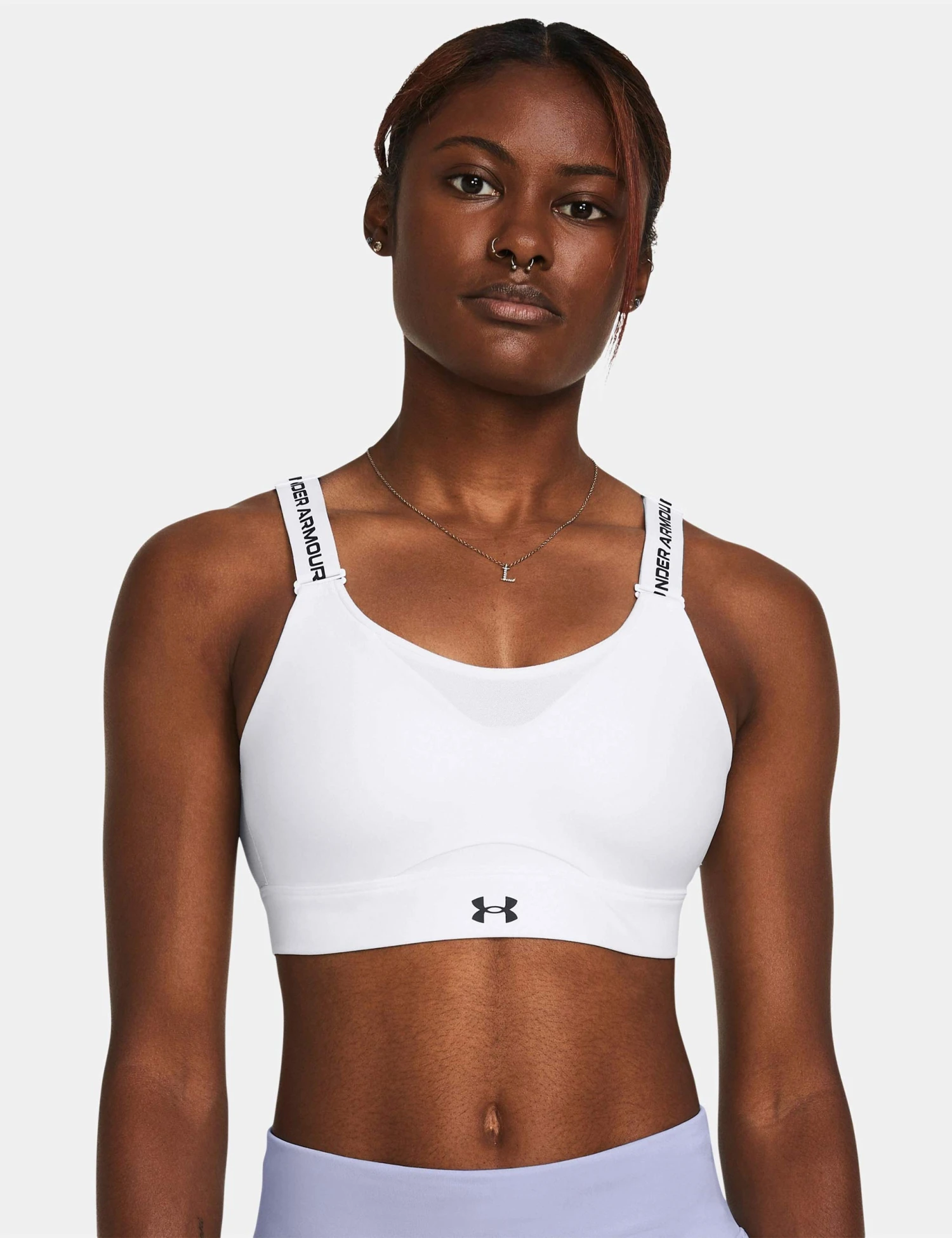 Under Armour Infinity 2.0 High Sports Bra - White 1 Under Armour Infinity 2.0 High Sports Bra - White