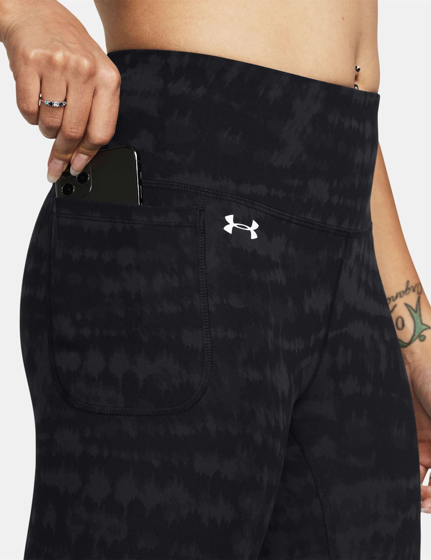 Under Armour Motion Printed Leggings - Black/Anthracite 3 Under Armour Motion Printed Leggings - Black/Anthracite - Image 3
