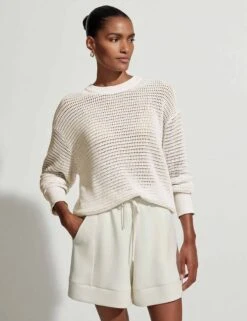 Varley Kershaw Sweat - Egret -Elevate Fitwear Sales Store varley kershaw sweat egret VAR01044 4