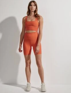 Varley Let's Move Rib Ryan Bra - Orange Rust -Elevate Fitwear Sales Store varley lets move rib ryan bra orange rust VAR01353 8