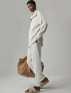 Varley The Slim Cuff Pant 25 Ivory Marl -Elevate Fitwear Sales Store varley the slim cuff pant 25 ivory marl VAR01713 3