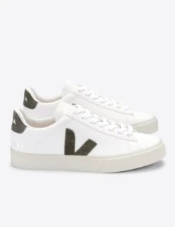 Veja Campo Leather - White Kaki | Women's -Elevate Fitwear Sales Store veja w campo leather trainers white kaki CP052347 4