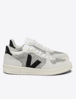 Veja V-10 Flannel - Snow Black 6 Veja V-10 Flannel - Snow Black -Elevate Fitwear Sales Store veja w v 10 flannel trainers snow black VX0401439 4